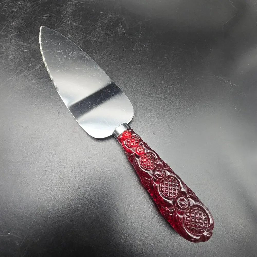 Avon Cape Code Pie Server Cake Knife by Regent Sheffield Red Gothic